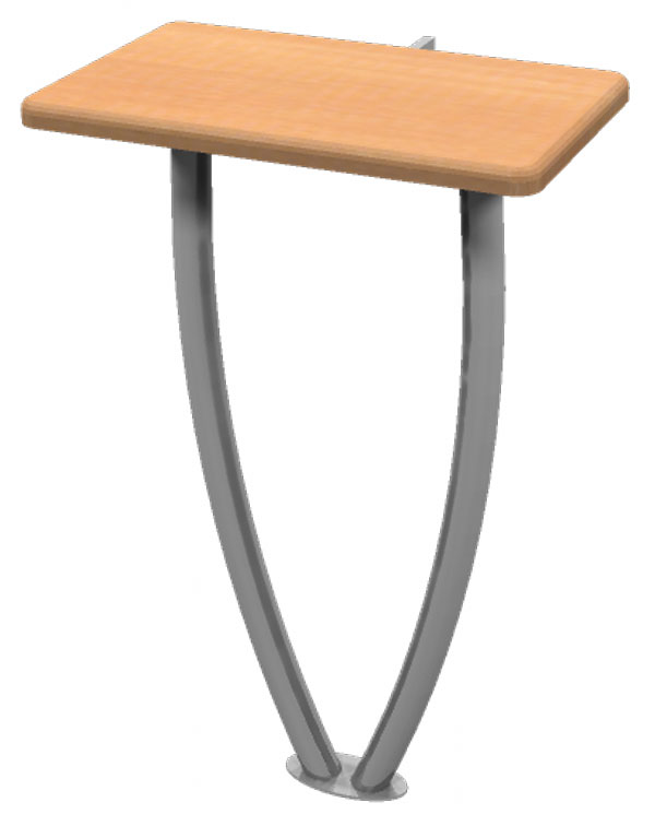 Bowed V Leg Table Rectangle - Click Image to Close