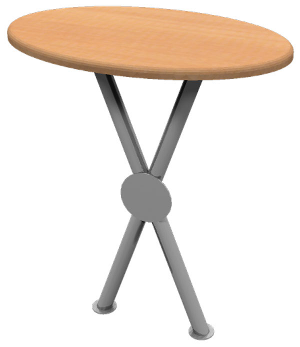 X Leg Table Oval - Click Image to Close